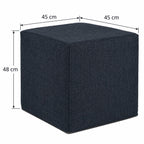 Kocka alakú puff Antracit méretekkel